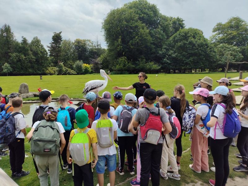 Visite à Branféré de l'école Notre Dame de Campénéac, Lauréate Ecoloustics